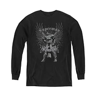 Superman Boys Youth Steel Long Sleeve Sweatshirts