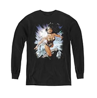 Justice League Boys Of America Youth Themyscira Long Sleeve Sweatshirts