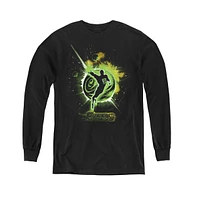 Green Lantern Boys Youth Shadow Lantern Long Sleeve Sweatshirts