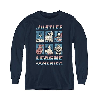 Justice League Boys of America Youth American Long Sleeve Sweatshirts