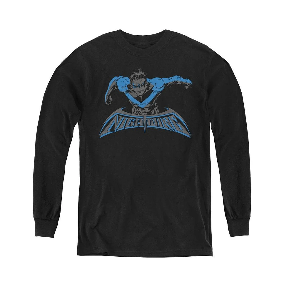 Batman Boys Youth Wing Of The Night Long Sleeve Sweatshirts