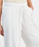 Jm Collection Petite Cropped Wide-Leg Pants, Created for Macy's