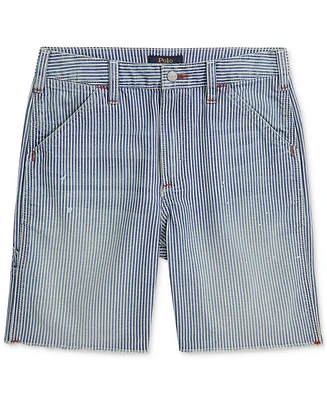 Polo Ralph Lauren Big Boys Indigo Striped Denim Carpenter Shorts