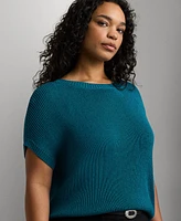 Lauren Ralph Plus Ribbed Crewneck Sweater