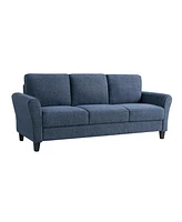 Lifestyle Solutions 80.3" W Microfiber Wilshire Sofa with Rolled Arms