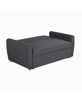 Serta 66.5"W Polyester Gentry Convertible Loveseat