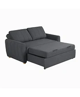 Serta 66.5"W Polyester Gentry Convertible Loveseat