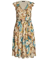 Lauren Ralph Lauren Plus Size Floral Empire-Waist A-Line Dress