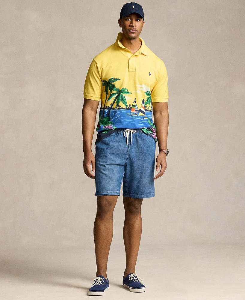 Polo Ralph Lauren Men's Big & Tall Beach-Print Cotton Mesh Shirt