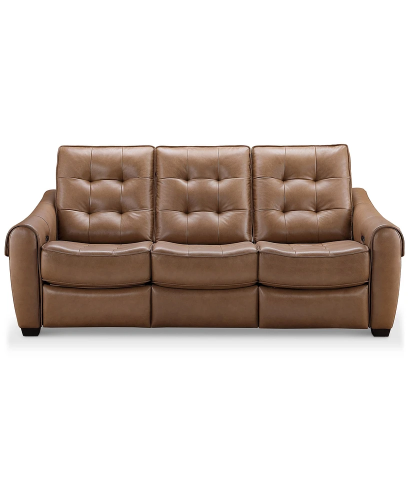 Abbyson Living Berry 85.5" Leather Power Reclining Sofa