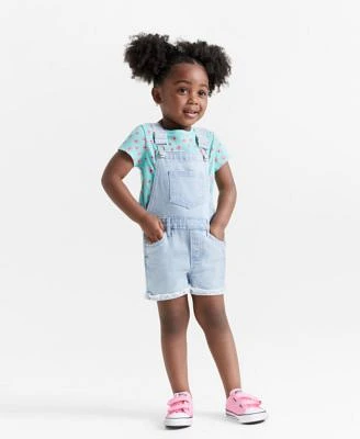 Epic Threads Toddler Girls Doodle Daisies T Shirt Tulip Denim Shortalls Created For Macys