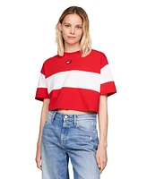 Tommy Jeans Women's Colorblock Cotton Crop T-Shirt