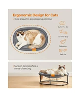 Slickblue Free-Standing Elevated Cat Bed for Summer, with Removable Mesh, Machine Washable