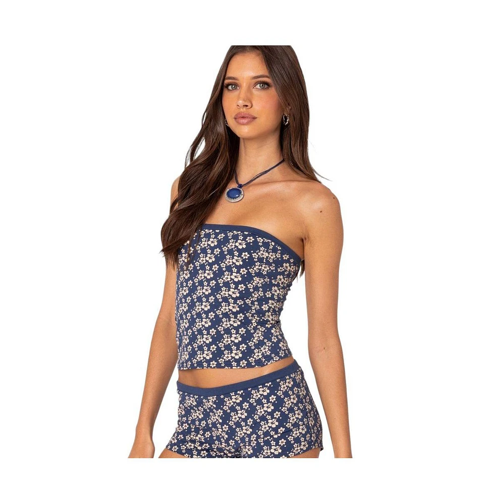 Edikted Women's Flower Power Tube Top