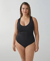 Mango Women's V-Neck Swimsuit