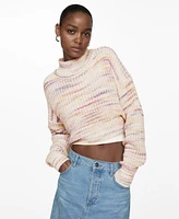 Mango Women's Knitted Cropped Sweater