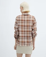 Mango Women's Chest-Pocket Check Shirt