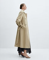 Mango Women's Double-Breasted Cotton Trench Coat