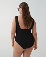 Mango Women's V-Neck Swimsuit