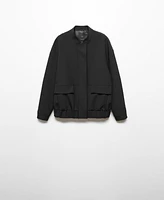 Mango Women's Oversized Bomber Jacket