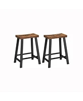 Slickblue Set Of 2 Industrial Bar Stools With Footrest