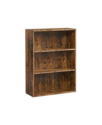 Slickblue Open Bookcase With Adjustable Storage Shelves, Floor Standing Unit-3 Shelves