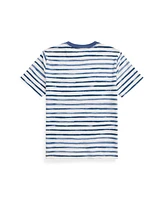 Polo Ralph Lauren Big Boys Striped Crab-Print Cotton Pocket Tee