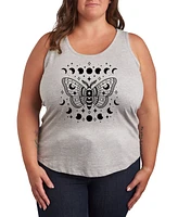 Hybrid Apparel Trendy Plus Cosmic Butterfly Graphic Tank