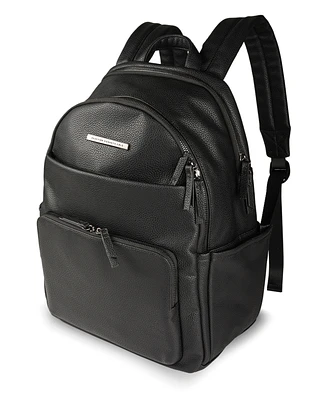 Kenneth Cole Reaction Double Compartment Faux Leather Women's 15" Laptop Fashion Backpack