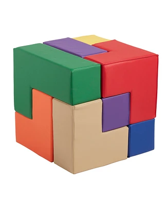 ECR4Kids SoftZone Brainy Building Blocks, Contemporary, 7-Piece