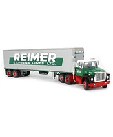 First Gear 1/64 Green Red Ford LN9000 w/ 40' Dry Goods Trailer Reimer Lines Dcp