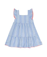 Sammy + Nat Little Girls Dress with Flutter Sleeves