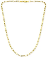 Giani Bernini Diamond-Cut Paperclip Chain 18" Sterling Silver or 18k Gold-plated Silver; Created for Macy's