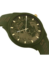 Versus Versace Men's Domus Quartz Green Silicone Strap 44mm