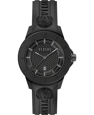 Versus Versace Mens Tokyo Silicone Date Quartz Silicone Strap 42mm