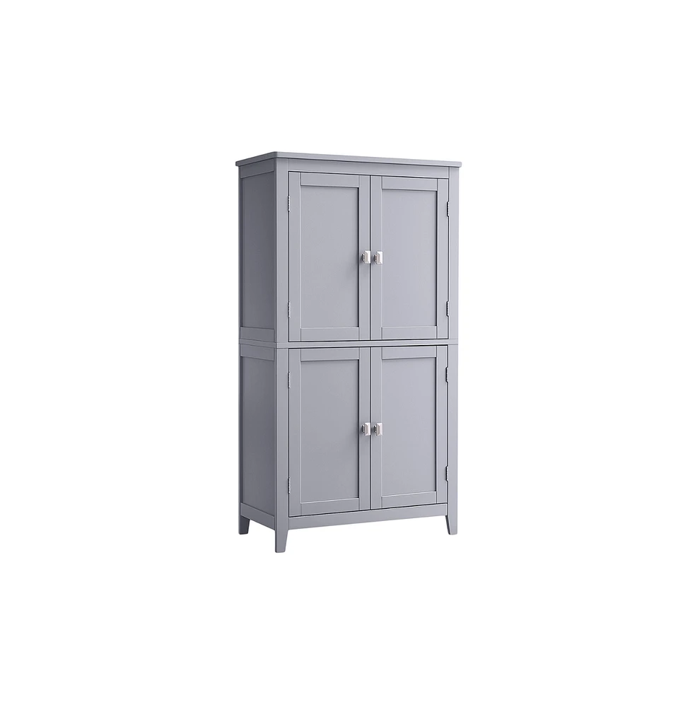 Slickblue Bathroom Cabinet, Floor Storage Cabinet With Adjustable Shelves