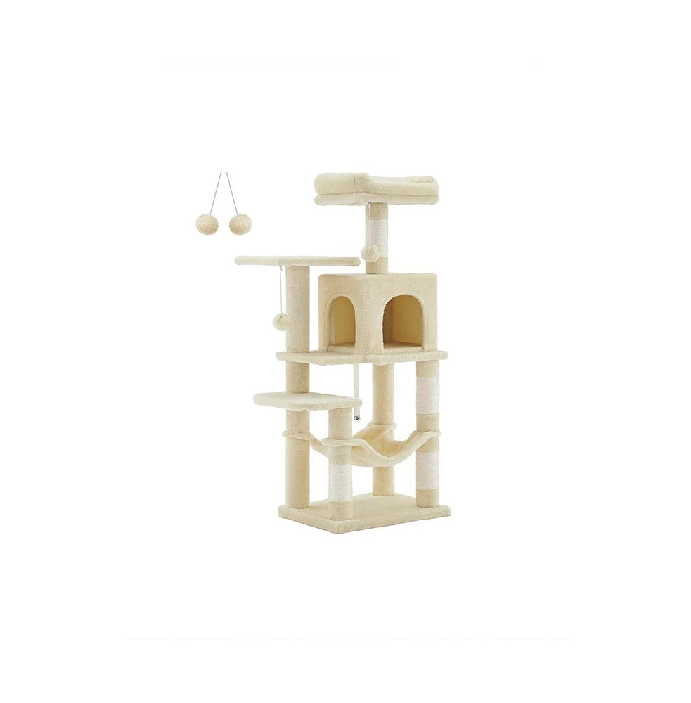 Slickblue Cat Tree, Tower, Condo With Scratching Posts, Hammock, Plush Perch, Activity Center