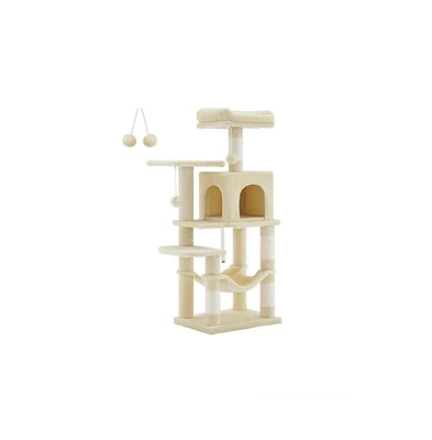Slickblue Cat Tree, Tower, Condo With Scratching Posts, Hammock, Plush Perch, Activity Center