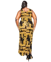 L I V D Plus Size Mariana Sleeveless Maxi Dress