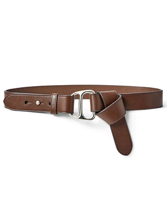 Lauren Ralph Women's Leather Tie-Off Belt