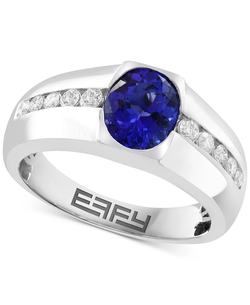 Effy Oval Tanzanite & Diamond Ring in 14K White Gold