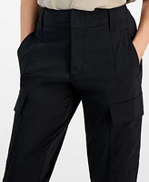 Calvin Klein Jeans Petite High-Rise Cropped Cargo Pants