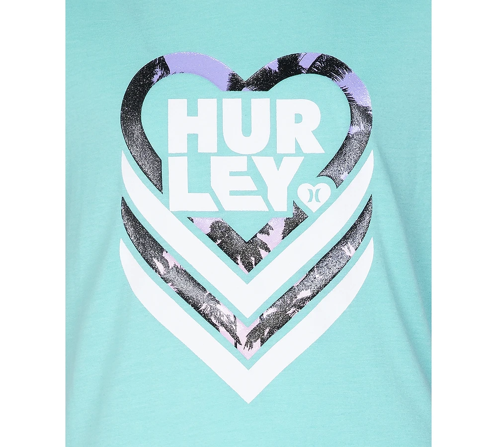 Hurley Big Girls Hearts Graphic Short-Sleeve T-Shirt