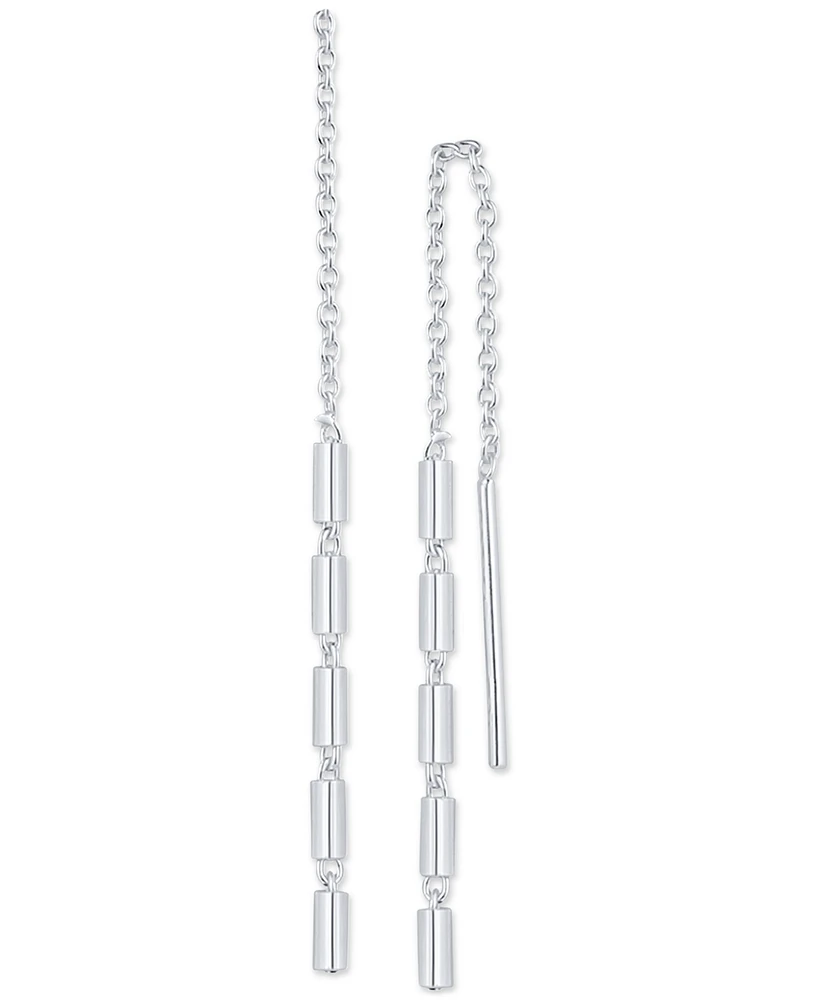 Giani Bernini Polished Cylinder Threader Earrings in Sterling Silver, Created by Macy's