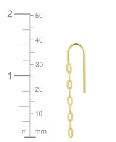 Giani Bernini Polished Chain Link Threader Earrings, Created by Macy's