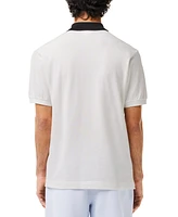 Lacoste Men's Ribbed Short Sleeve Logo Polo Shirt