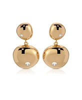 Ettika Polished Double Pebble Drop Earrings
