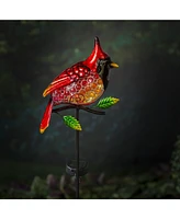 Evergreen Garden Outdoor Decor Solar Garden Stake, Cardinal For Homes Gardens Yards Lawn and Patio