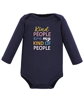 Hudson Baby Baby Girls Cotton Long-Sleeve Bodysuits Are The Future, 3-Pack