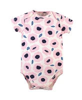 Touched by Nature Baby Girls Organic Cotton Bodysuits 5pk